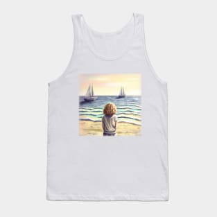 Little girl by the sea Tank Top